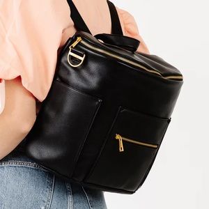 Black Fawn design diaper backpack